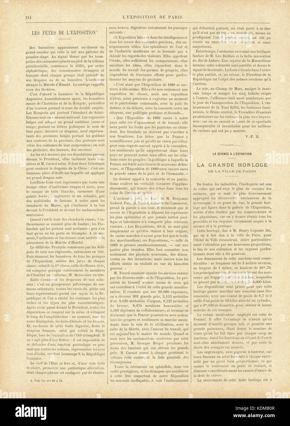 L'Exposition de Paris de 1889 No80 page 314 Stock Photo - Alamy