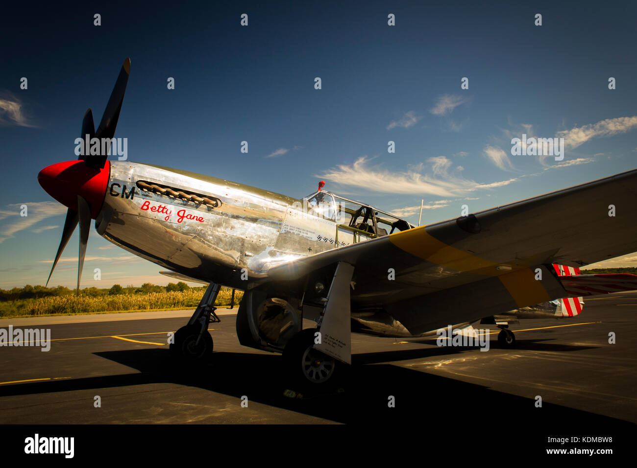 P-51 Mustang fighter plane Stock Photo