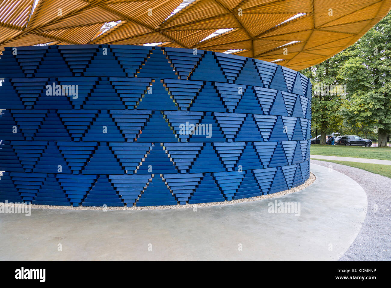 Serpentine Pavilion 2017,Kensington Gardens, Hyde Park Corner,London, designed by award winning architect Diébédo Francis Kéré Stock Photo