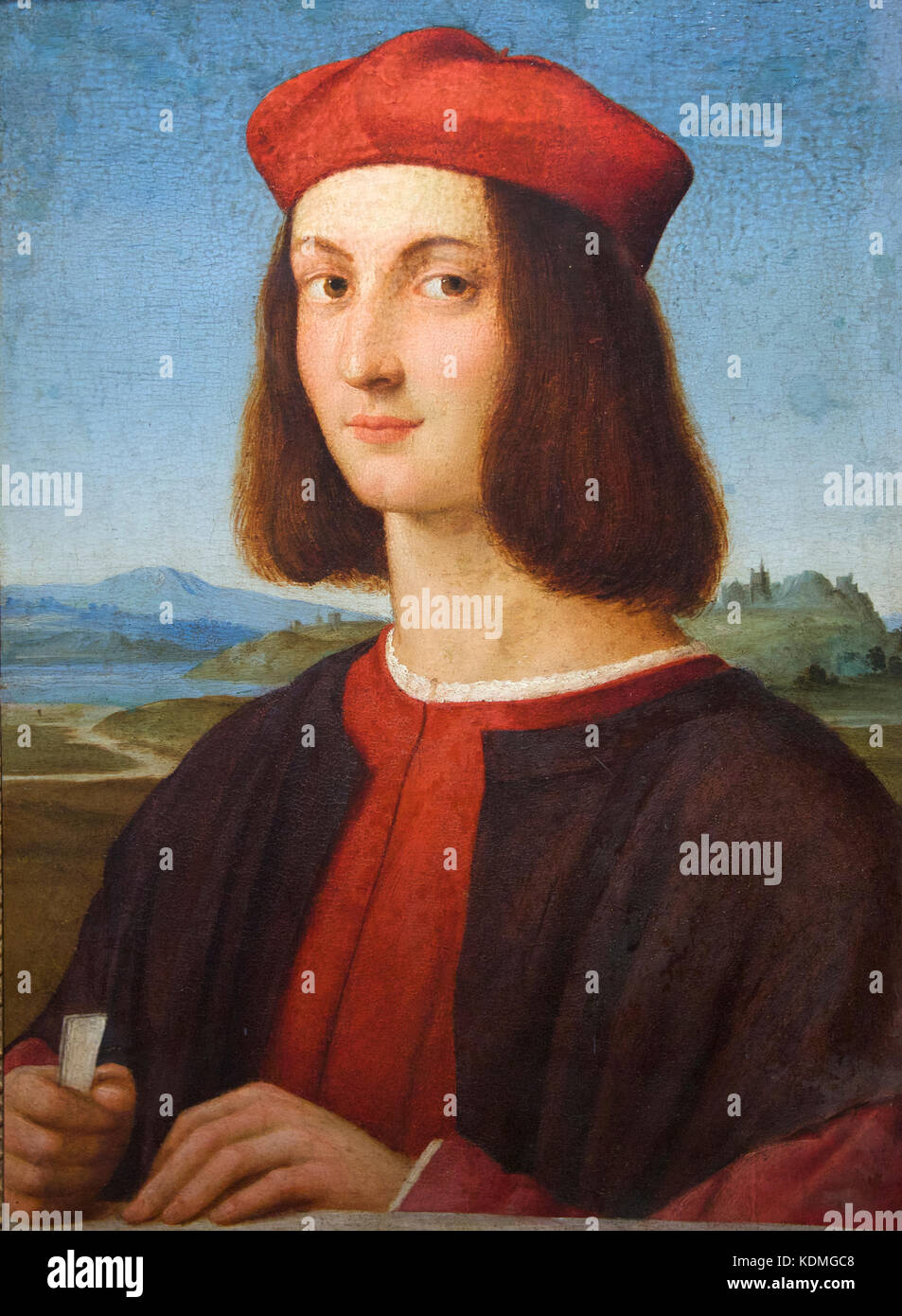 Portrait Young Cardinal Ippolito 1 d'Esta by Raphael Stock Photo - Alamy