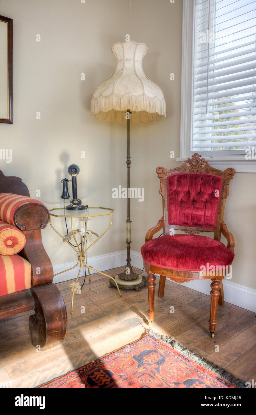 Antique furniture in an upscale home Stock Photo Alamy