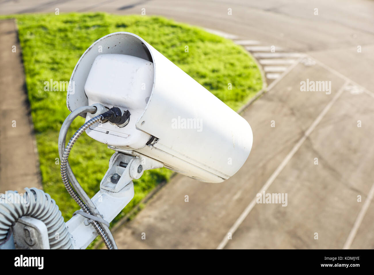 Security camera, CCTV in car park building Stock Photo Alamy