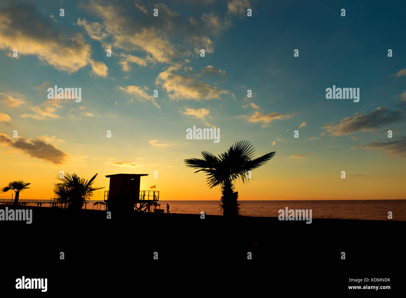 Palm Beach Sunset Stock Photo