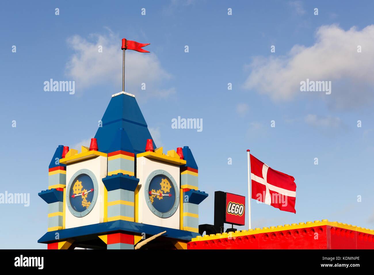 Billund, Denmark - November 12, 2015: Legoland hotel in billund. Lego is a line of plastic construction toys that are manufactured by the danish Lego Stock Photo