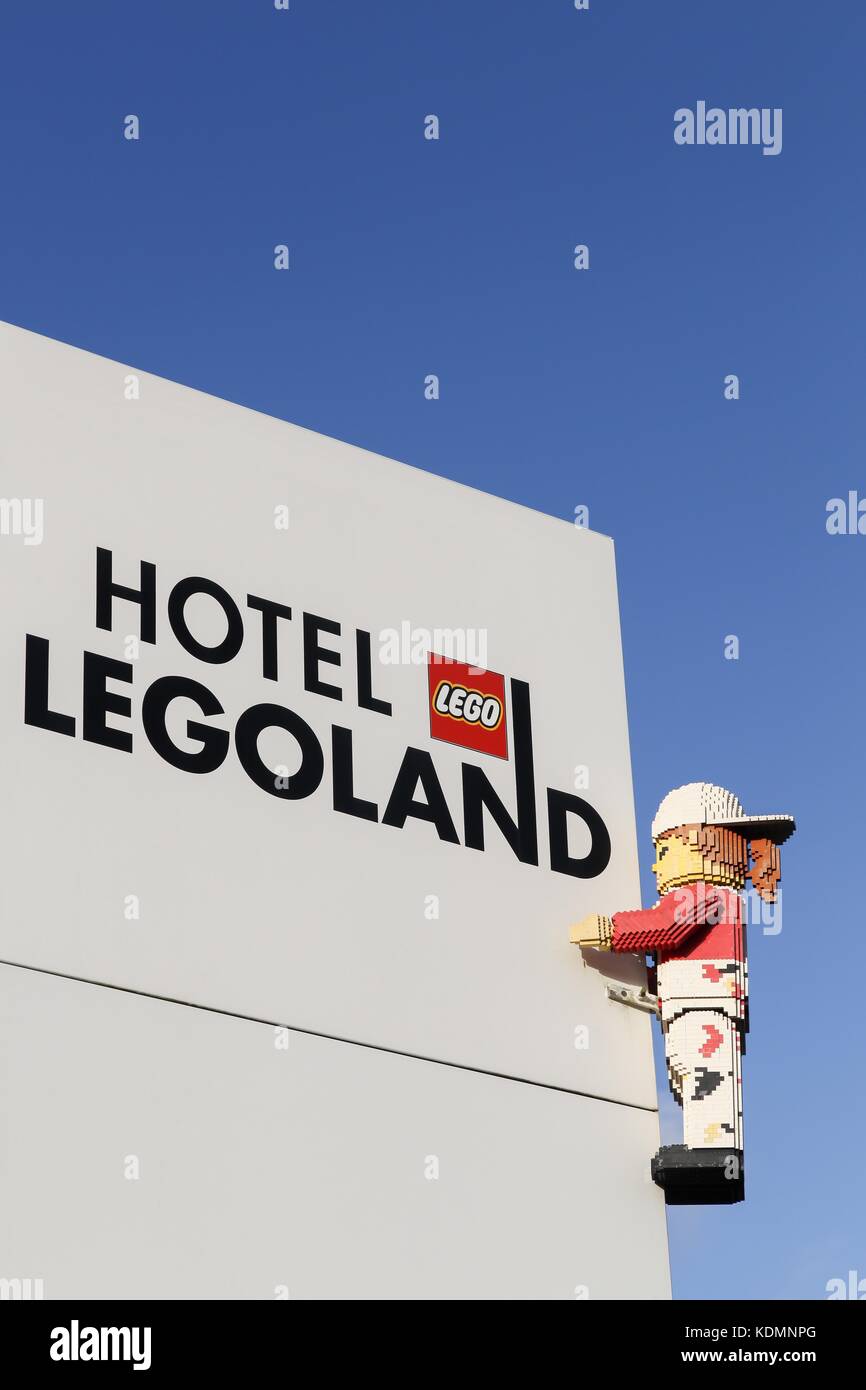 Billund, Denmark - November 12, 2015: Legoland hotel in billund. Lego is a line of plastic construction toys that are manufactured by the danish Lego Stock Photo
