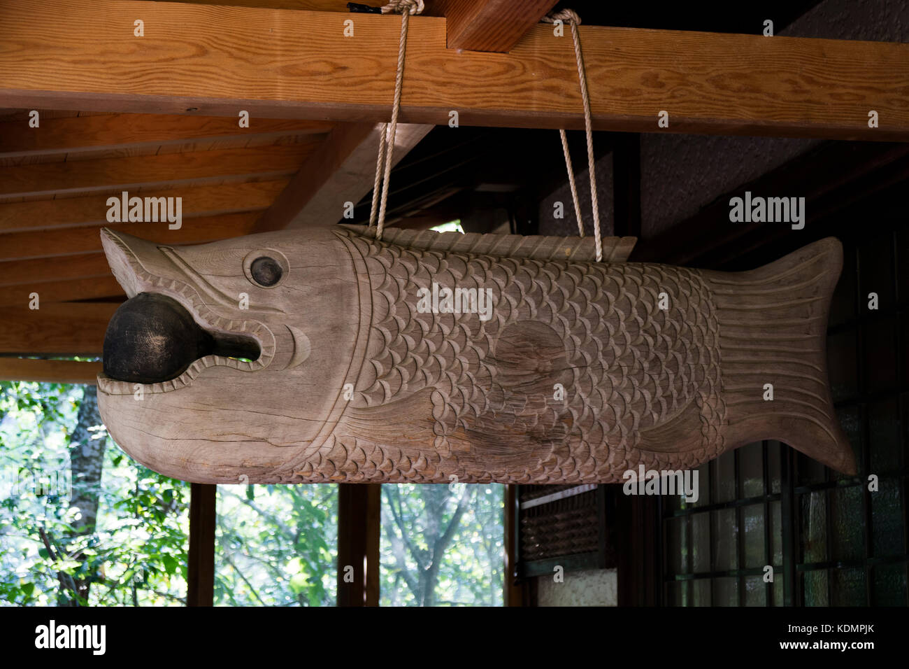 Kyoto, Japan May 20, 2017 Traditional Gyoban Wooden Fish Gong in