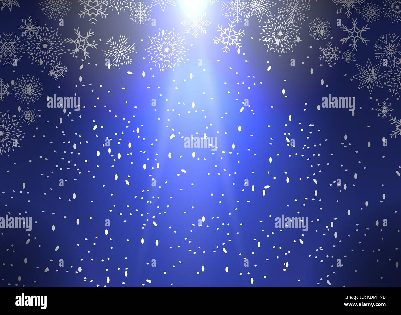 Christmas Snowflakes on Blue Background. Vector Illustration Stock ...