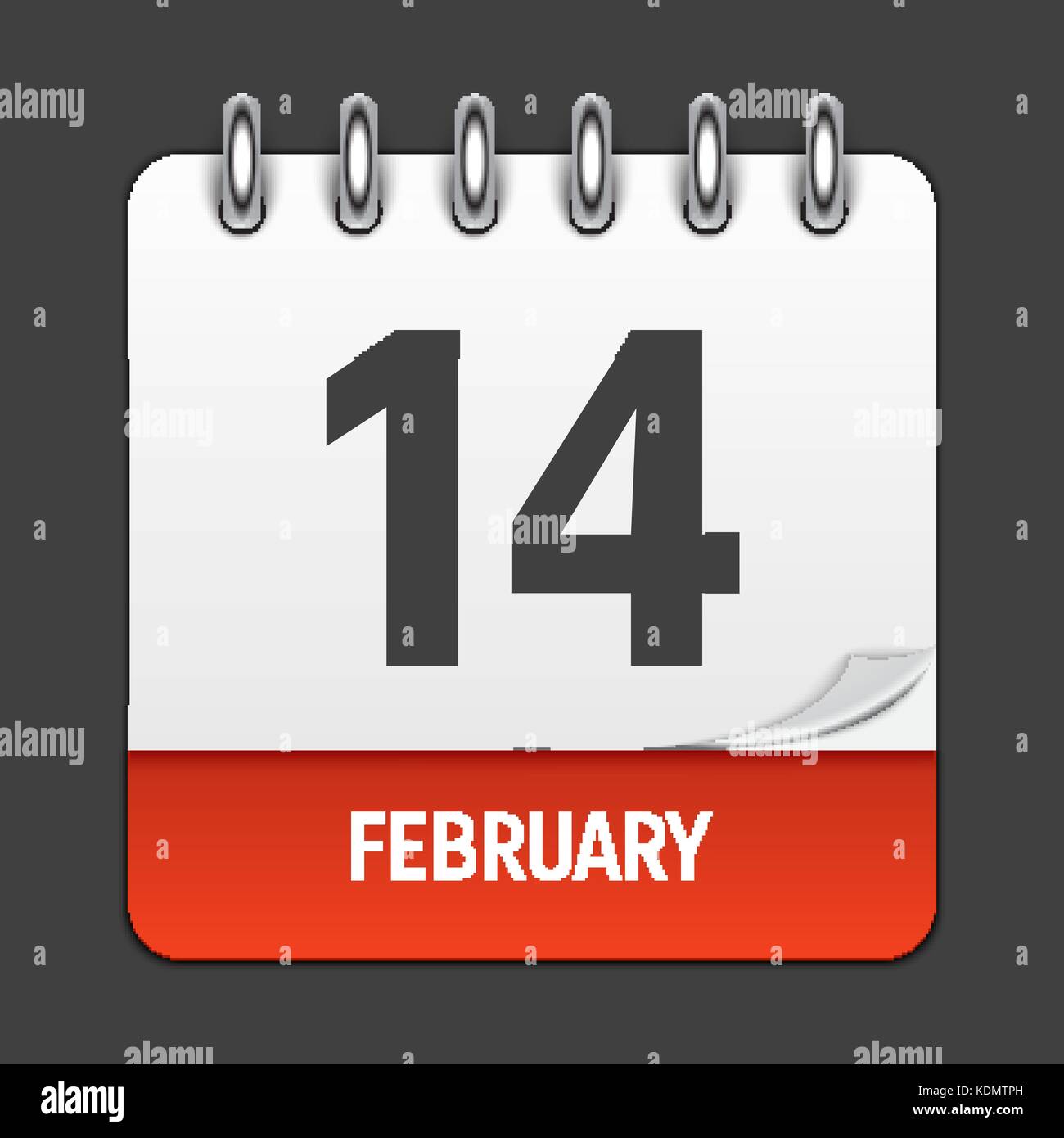 February 14 Calendar Daily Icon. Vector Illustration Emblem. Element of Design for Decoration Office Documents and Applications. Logo of Day, Date, Month and Holiday. Valentine s Day Stock Vector