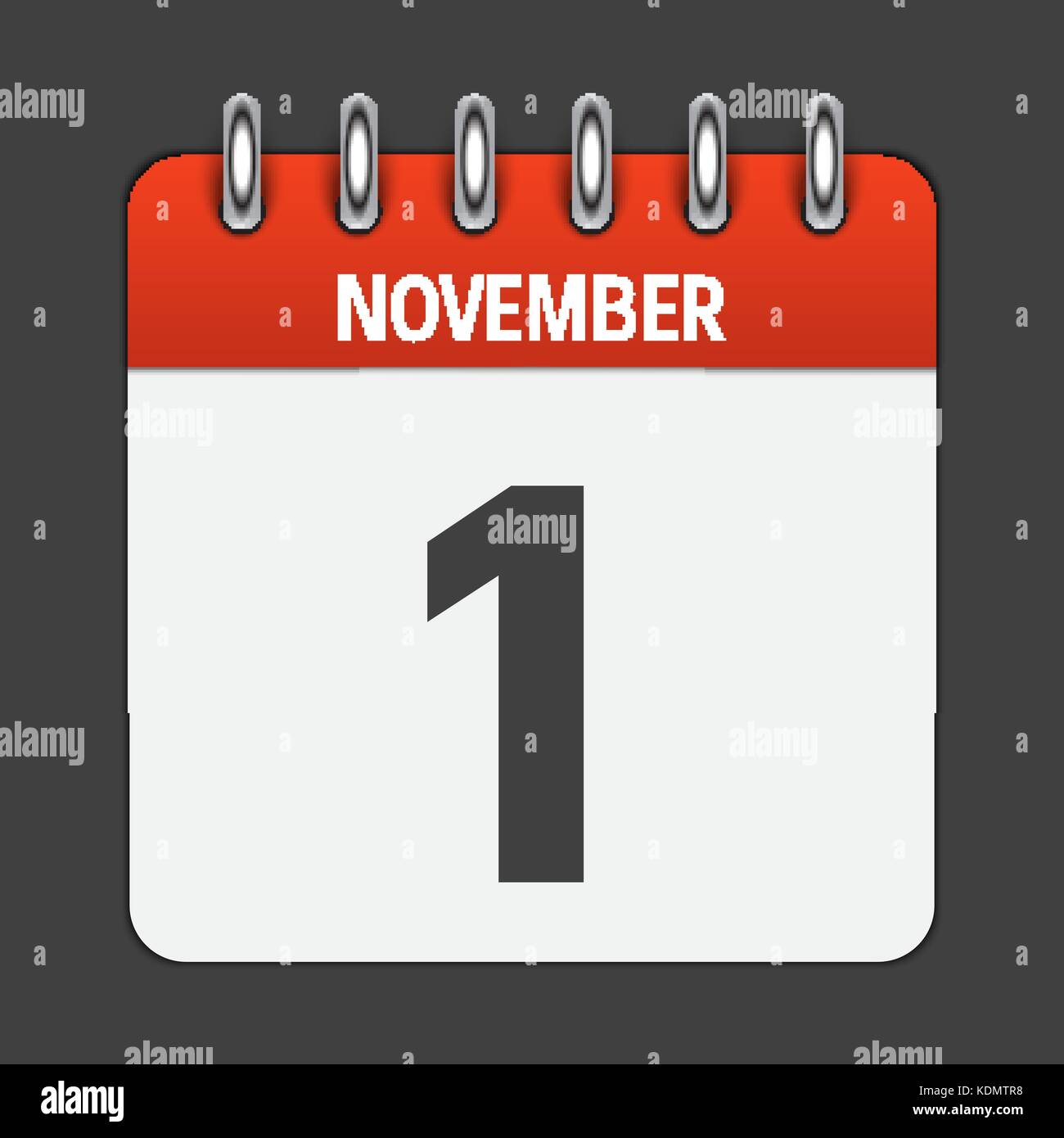 November 1 Calendar Daily Icon. Vector Illustration Emblem. Ele Stock ...