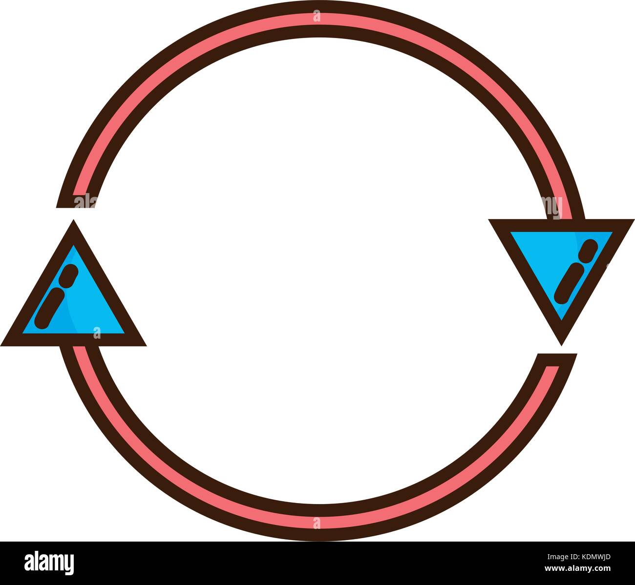 color arrows in circle symbol of loading progress Stock Vector Image ...