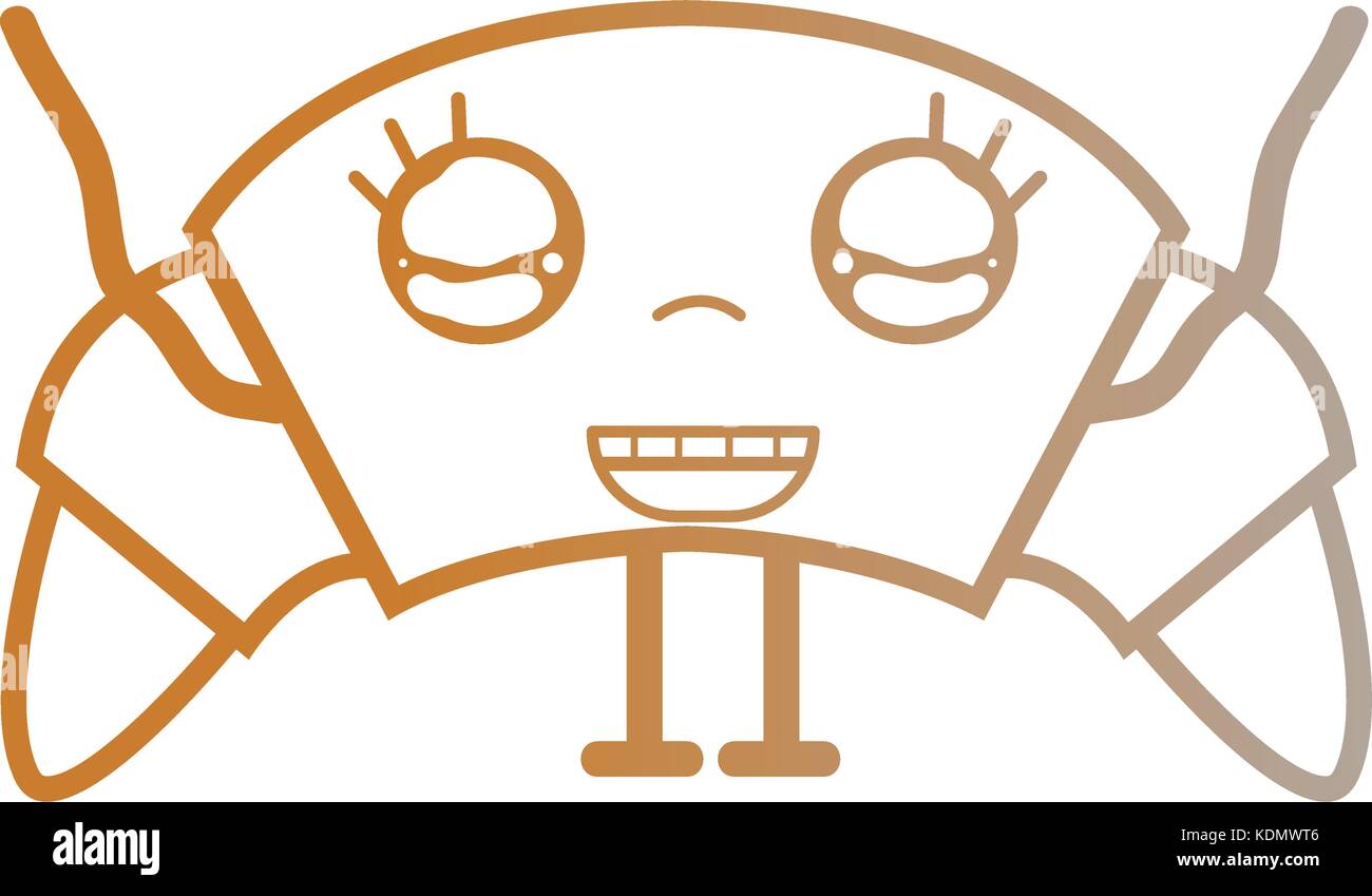 line kawaii cute happy croissant bread Stock Vector Image & Art - Alamy