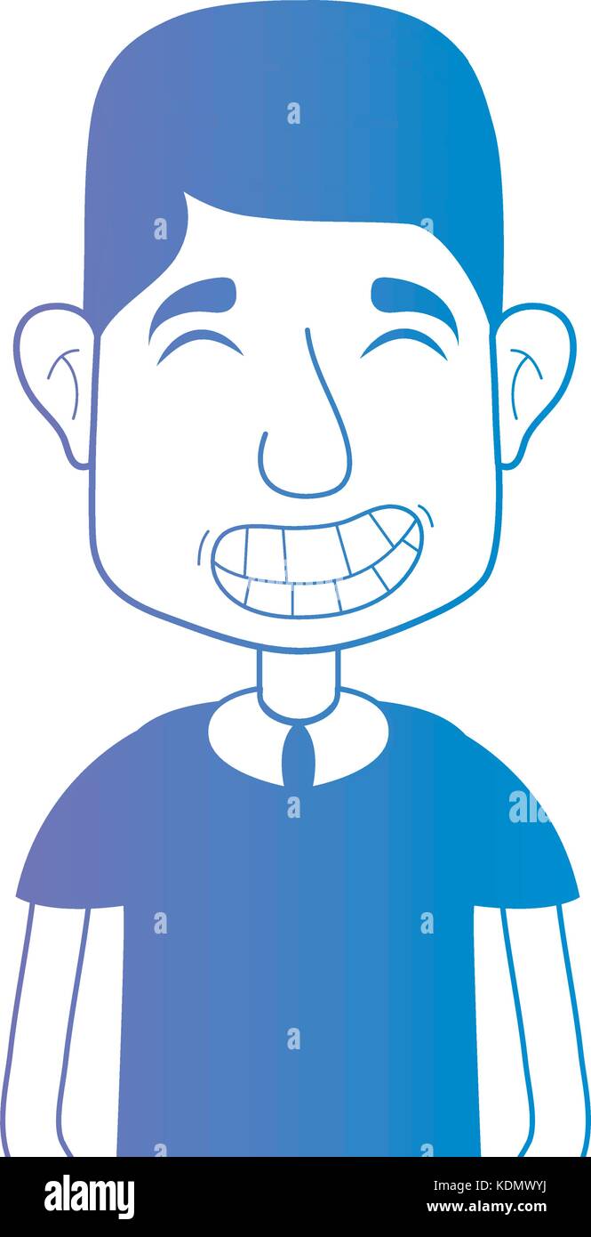 line avatar man with hairstyle and t-shirt Stock Vector Image & Art - Alamy
