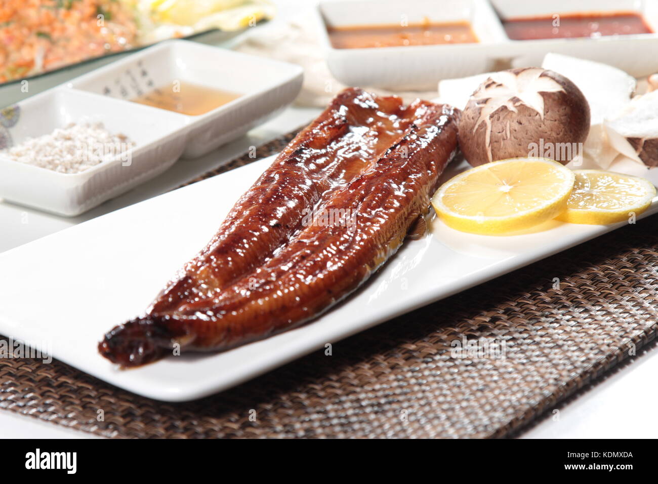 grilled eel cuisine Stock Photo Alamy