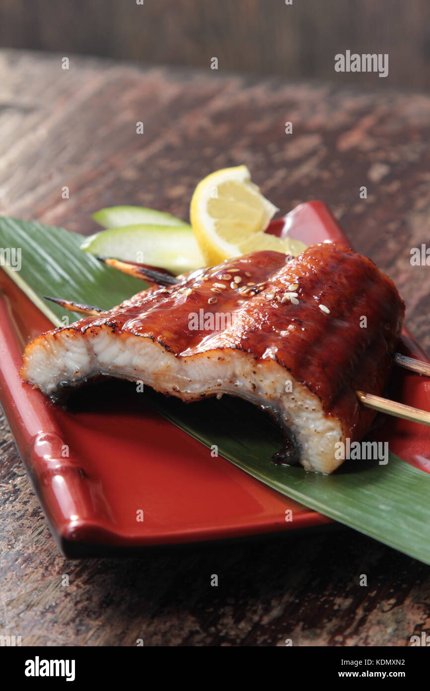 grilled eel cuisine Stock Photo Alamy