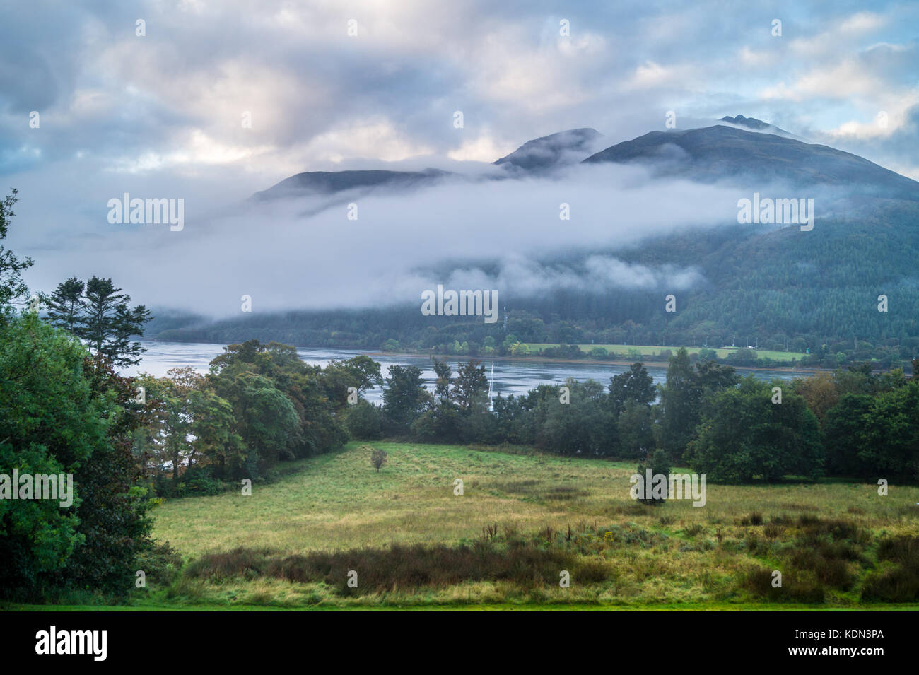 Meall a' Chaolais and Sgorr Bhan, Loch Leven, Glencoe, Argyll and Bute, Scotland Stock Photo