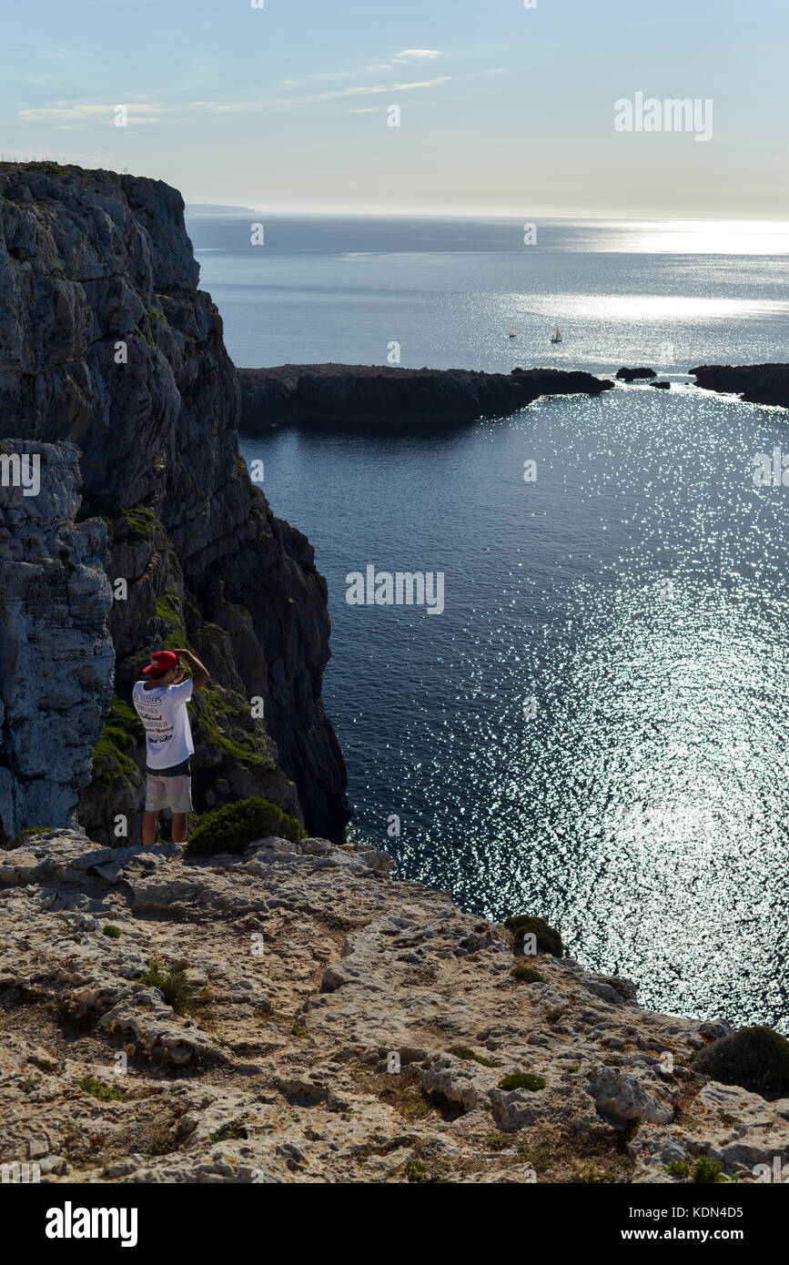pictures of a getaway in Menorca, sea cliffs, details of the island and very endearing landscapes. Stock Photo