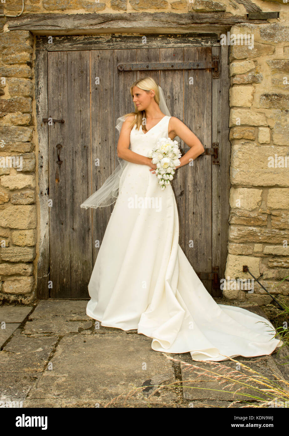 Bride in wedding dress Stock Photo - Alamy