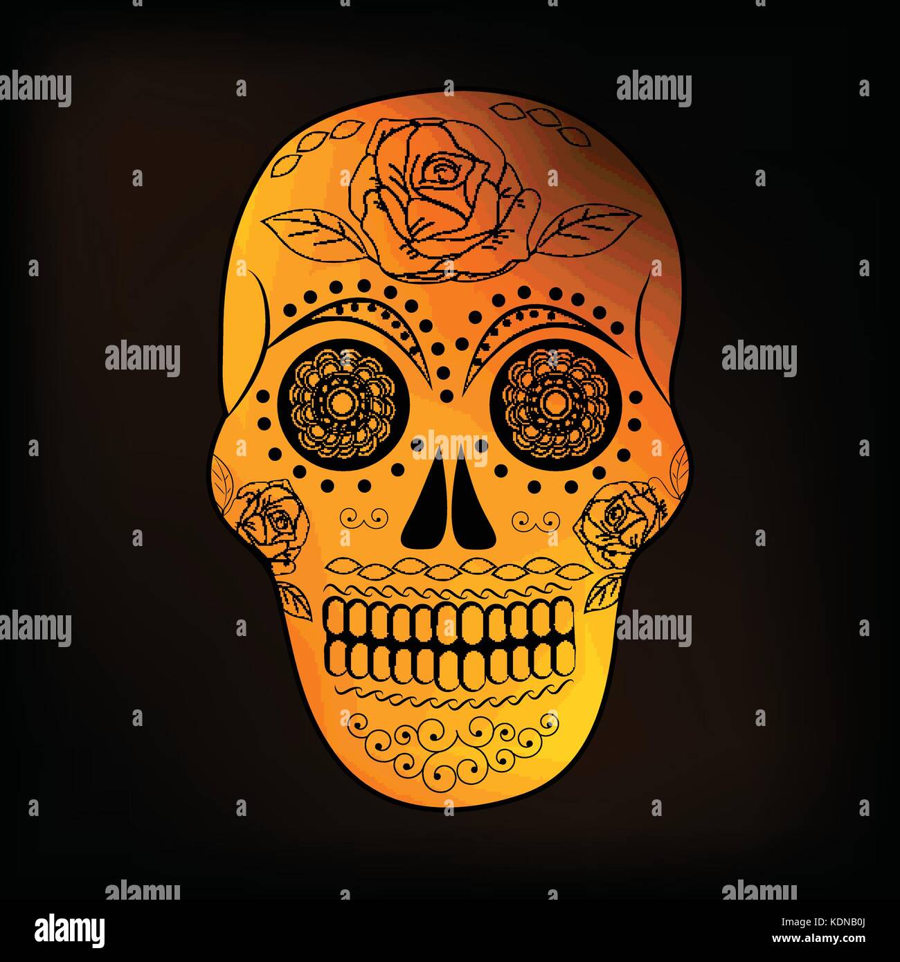 illustration of Dia De los Muertos background Stock Vector Image & Art