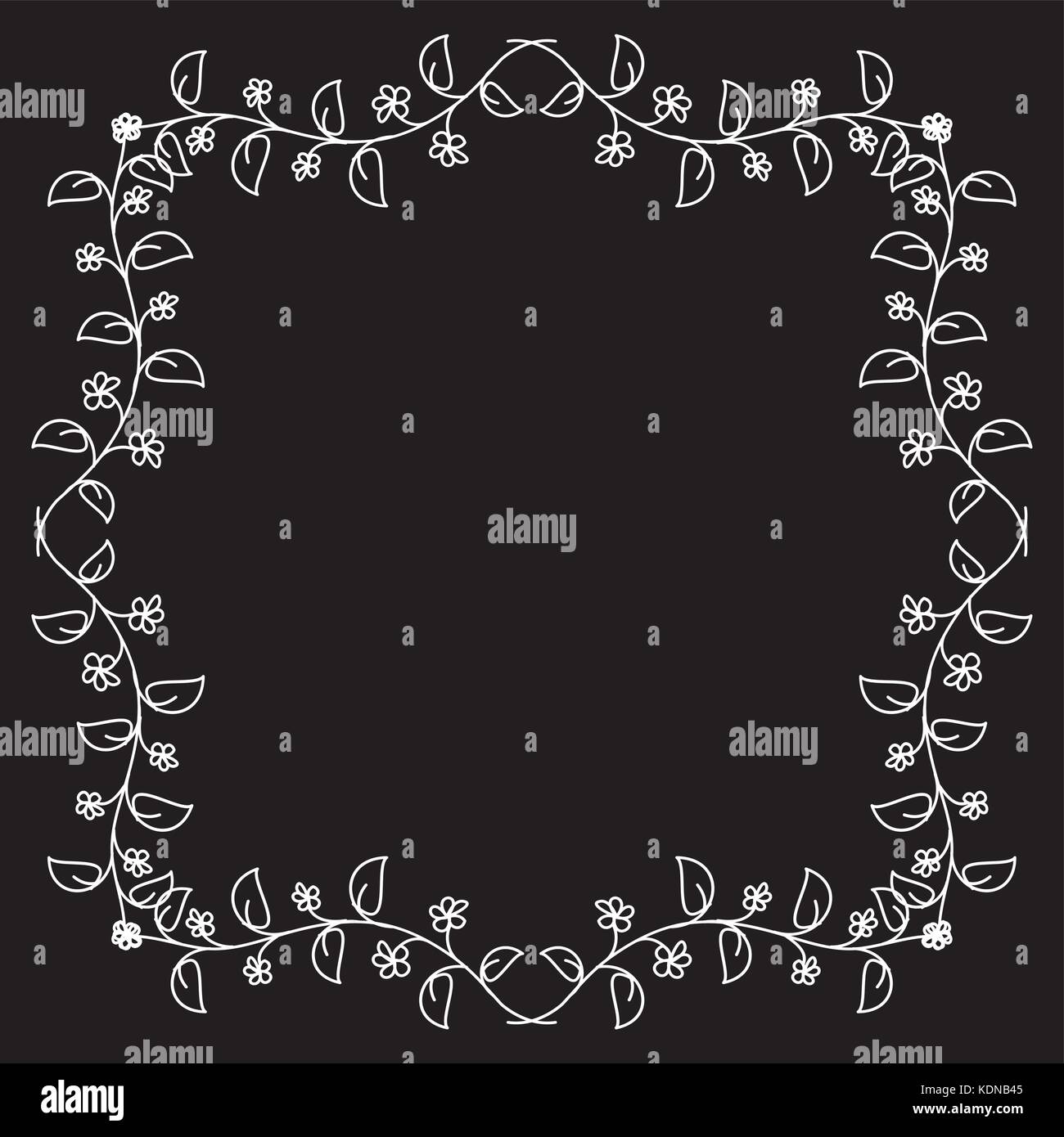 Decorative floral frame, vector illustration Stock Vector Image & Art ...