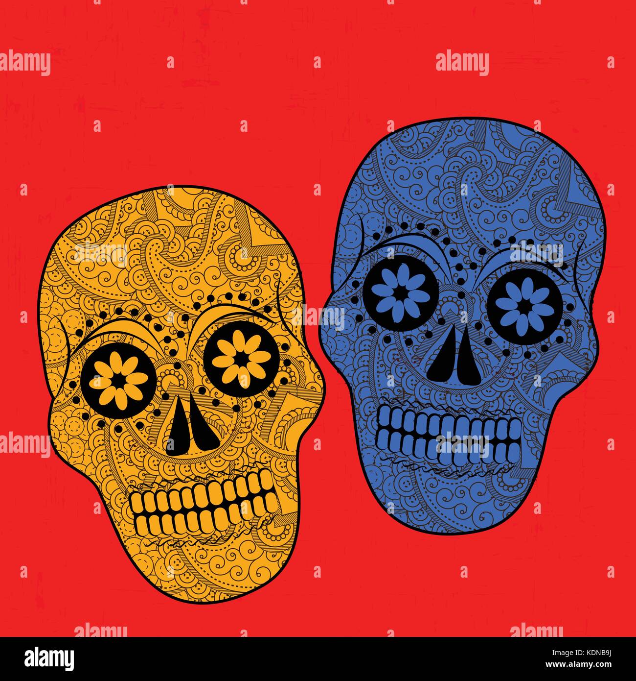 illustration of Dia De los Muertos background Stock Vector Image & Art -  Alamy