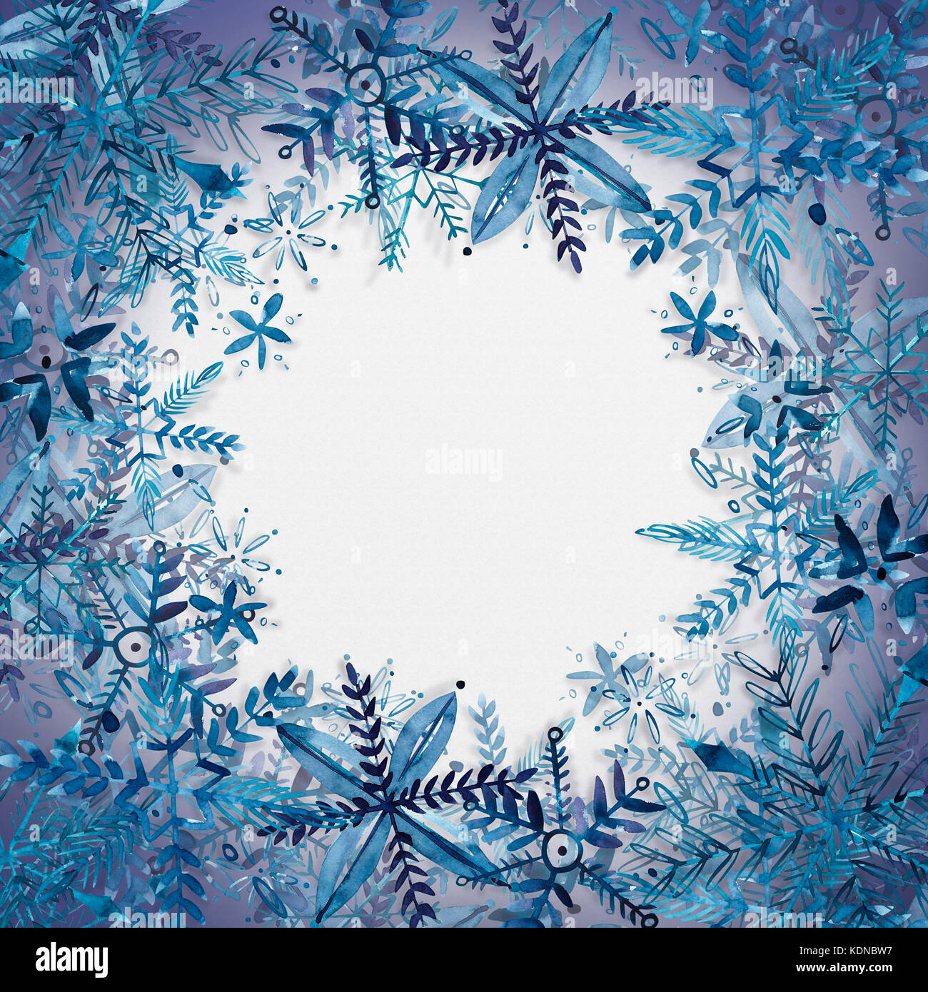 Abstract Christmas background with snowflakes isolated on white ...