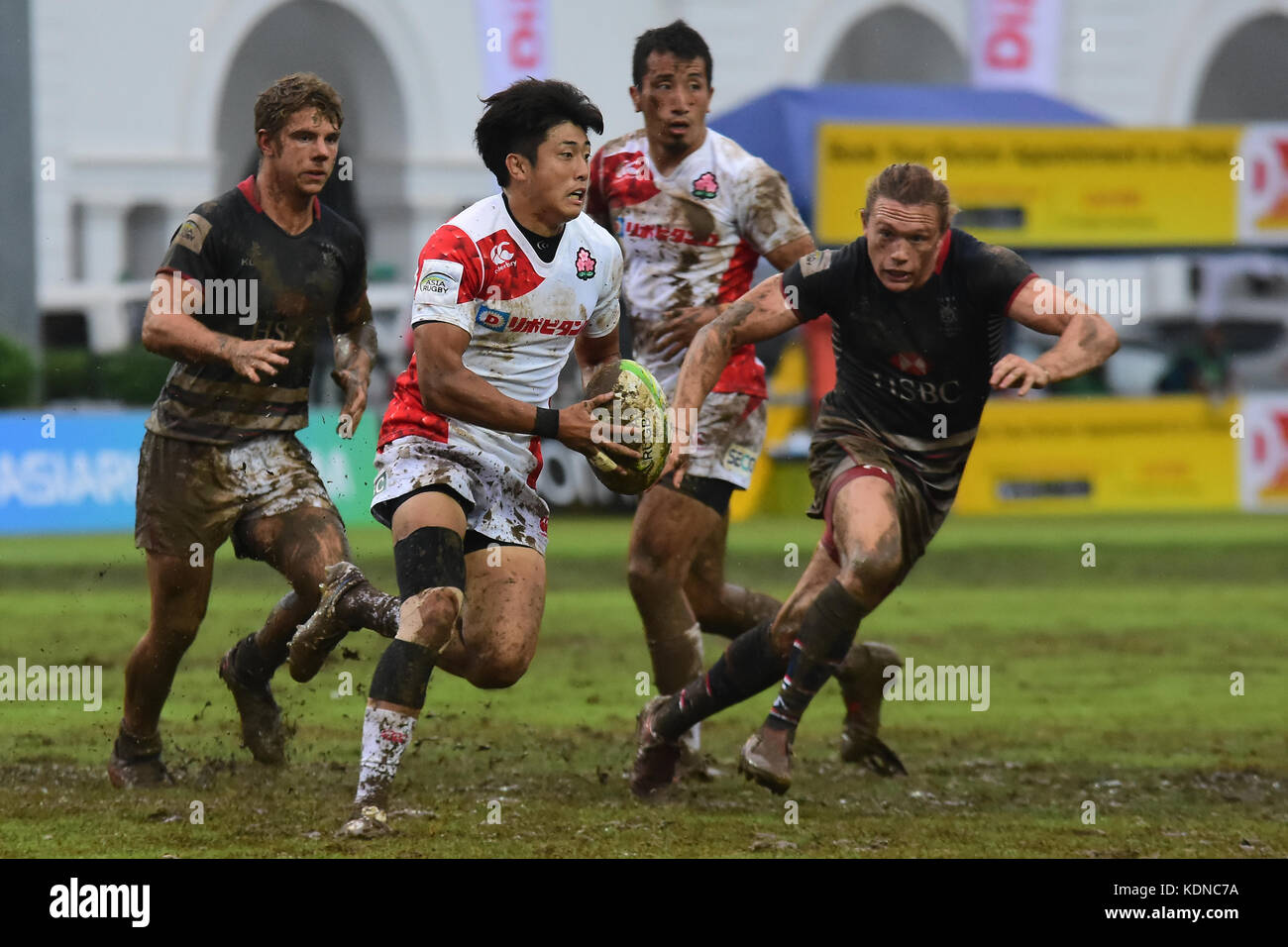 Colombo, Sri Lanka. 14th Oct, 2017. Asia Rugby Sevens 2017 at Race Course Ground on 14 October 2017 in Colombo, Sri Lanka. Credit: Musthaq Thasleem/Pacific Press/Alamy Live News Stock Photo