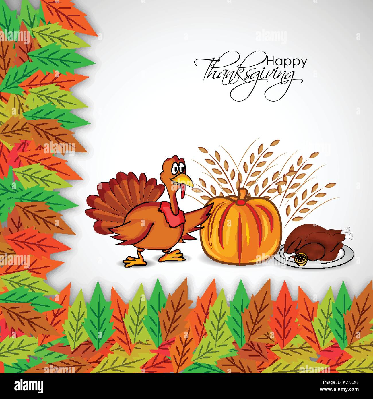 illustration of elements of thanksgiving background Stock Vector Image ...