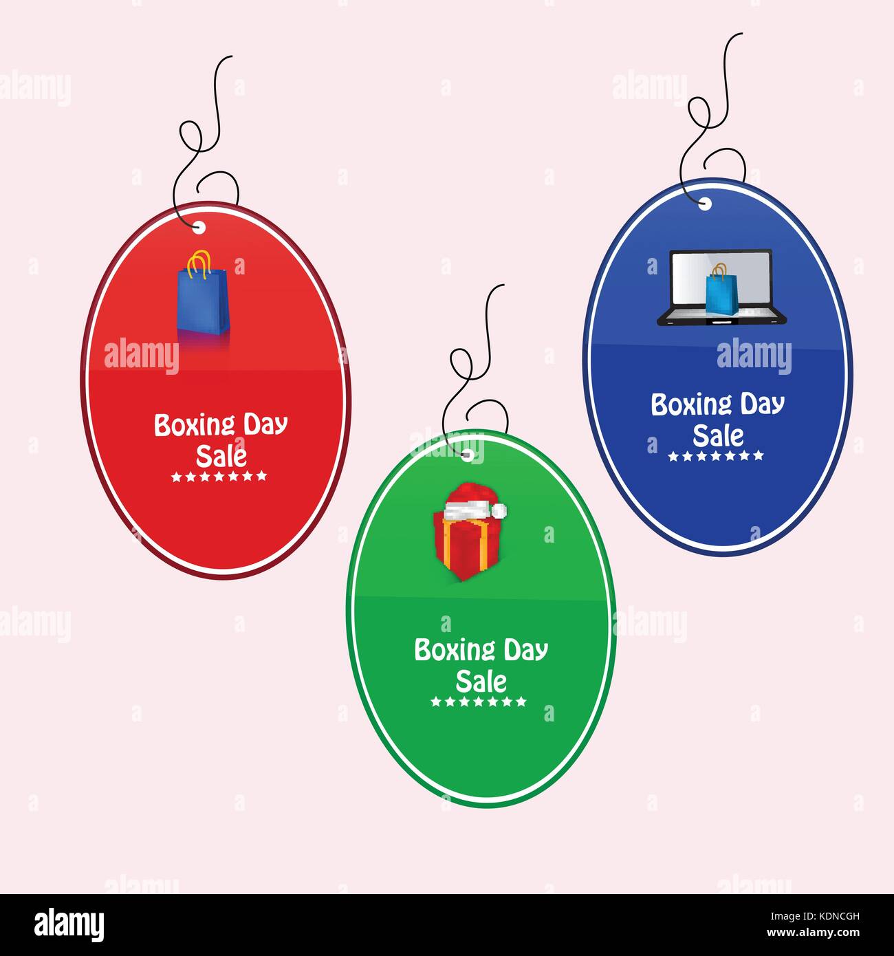 illustration of elements of Boxing Day Background Stock Vector Image