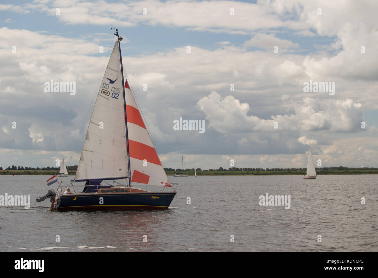 Sailboat - Grevelingenmeer - NL Stock Photo