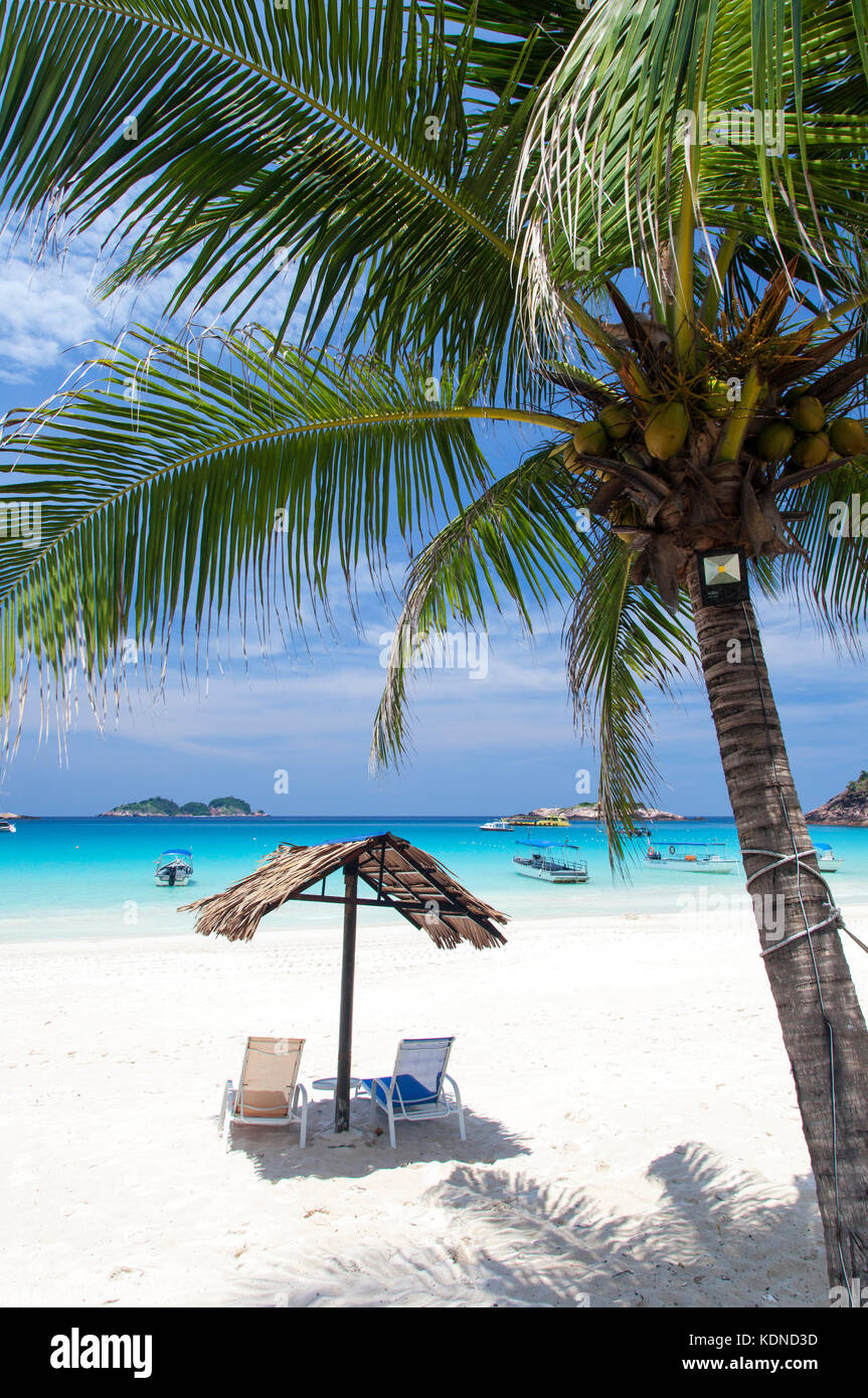 A White Sandy Beach on Redang Island, Malaysia Stock Photo