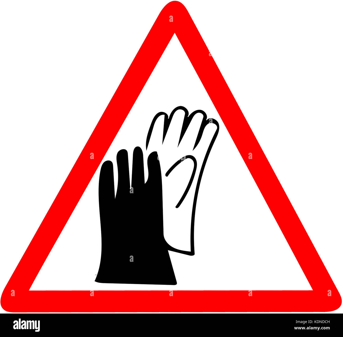 Safety sign, wear gloves protection job security sign.Be sure to wear hand protector gloves