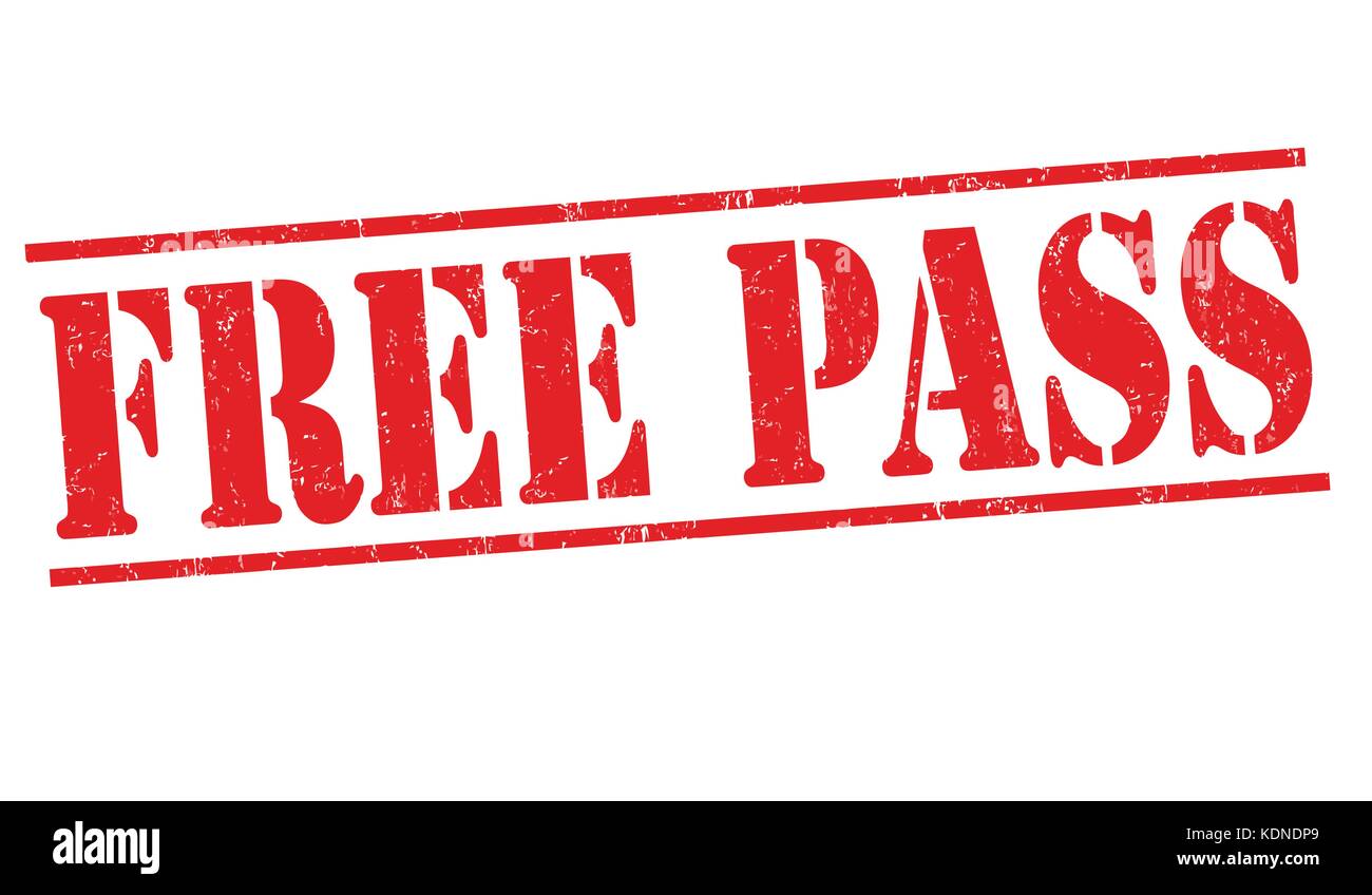 Free pass grunge rubber stamp on white background, vector illustration Stock Vector
