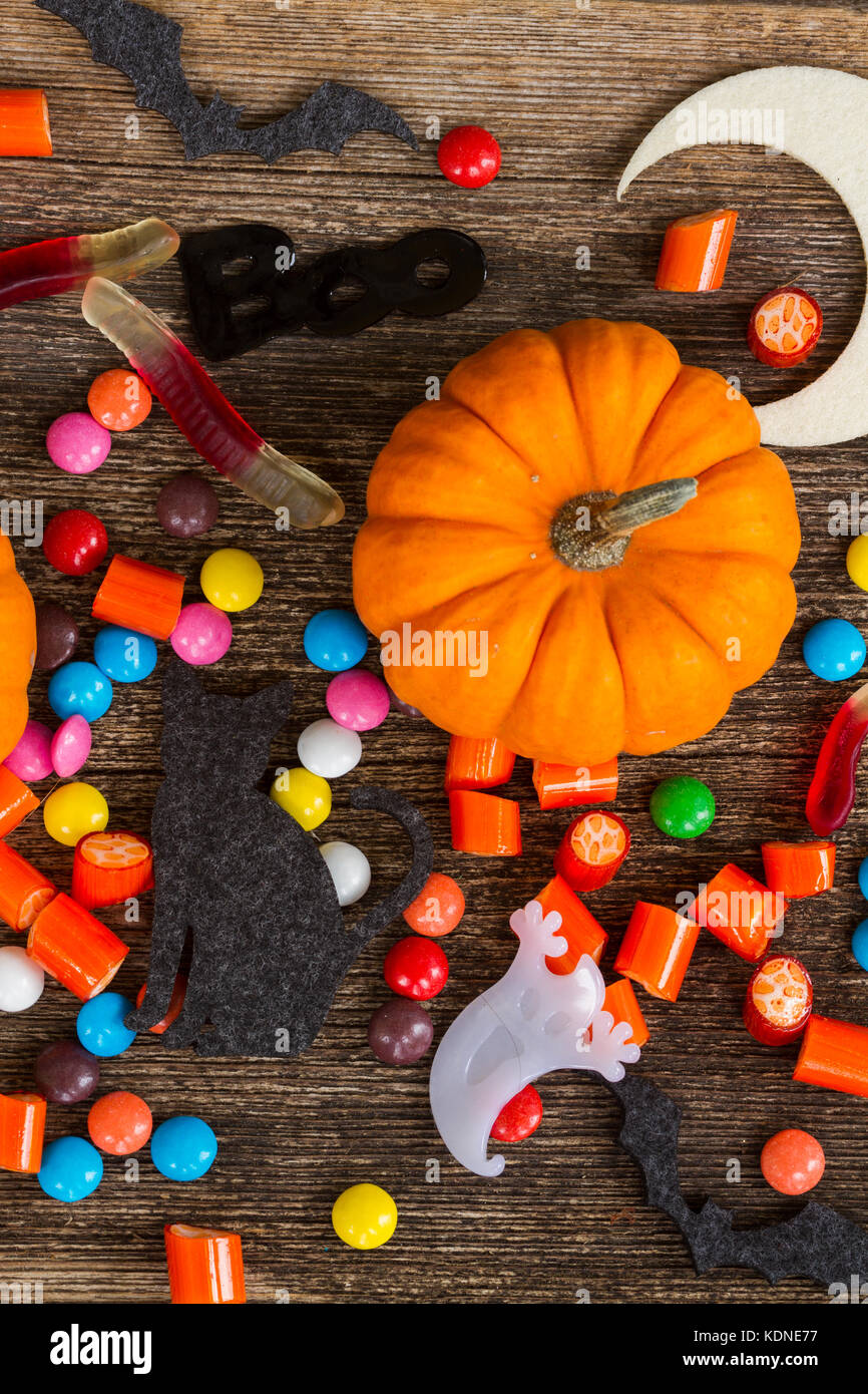 Overhead view candies autumn hi-res stock photography and images - Alamy