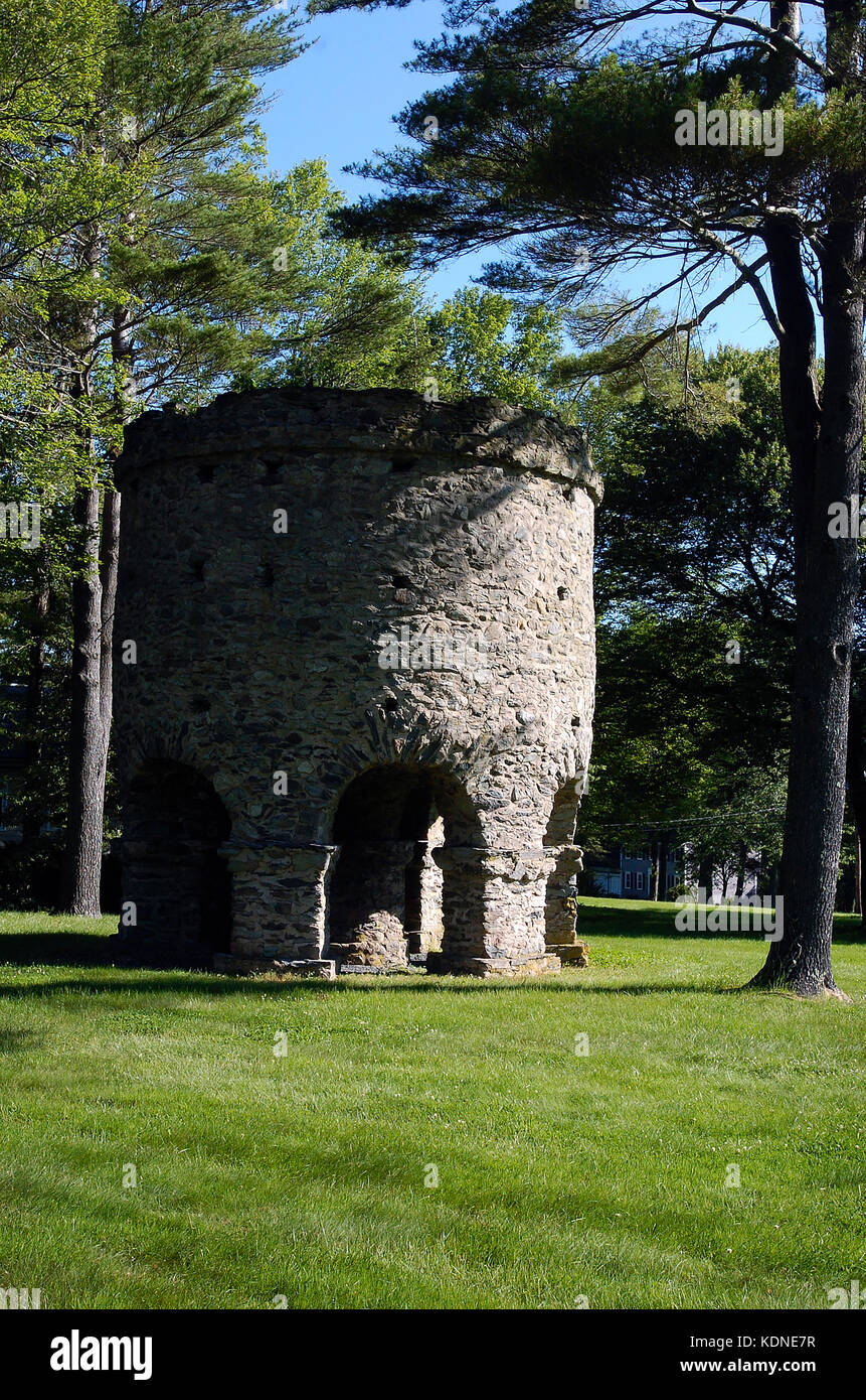 Historic Powder House in Lakeville, Massachusetts. Where the militia