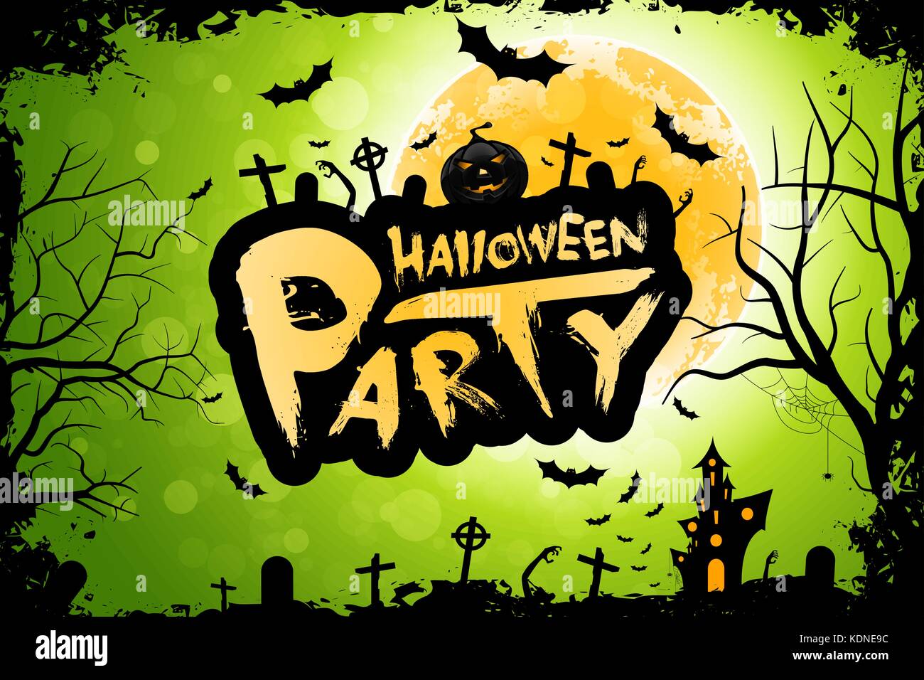 Halloween Party Background Stock Vector