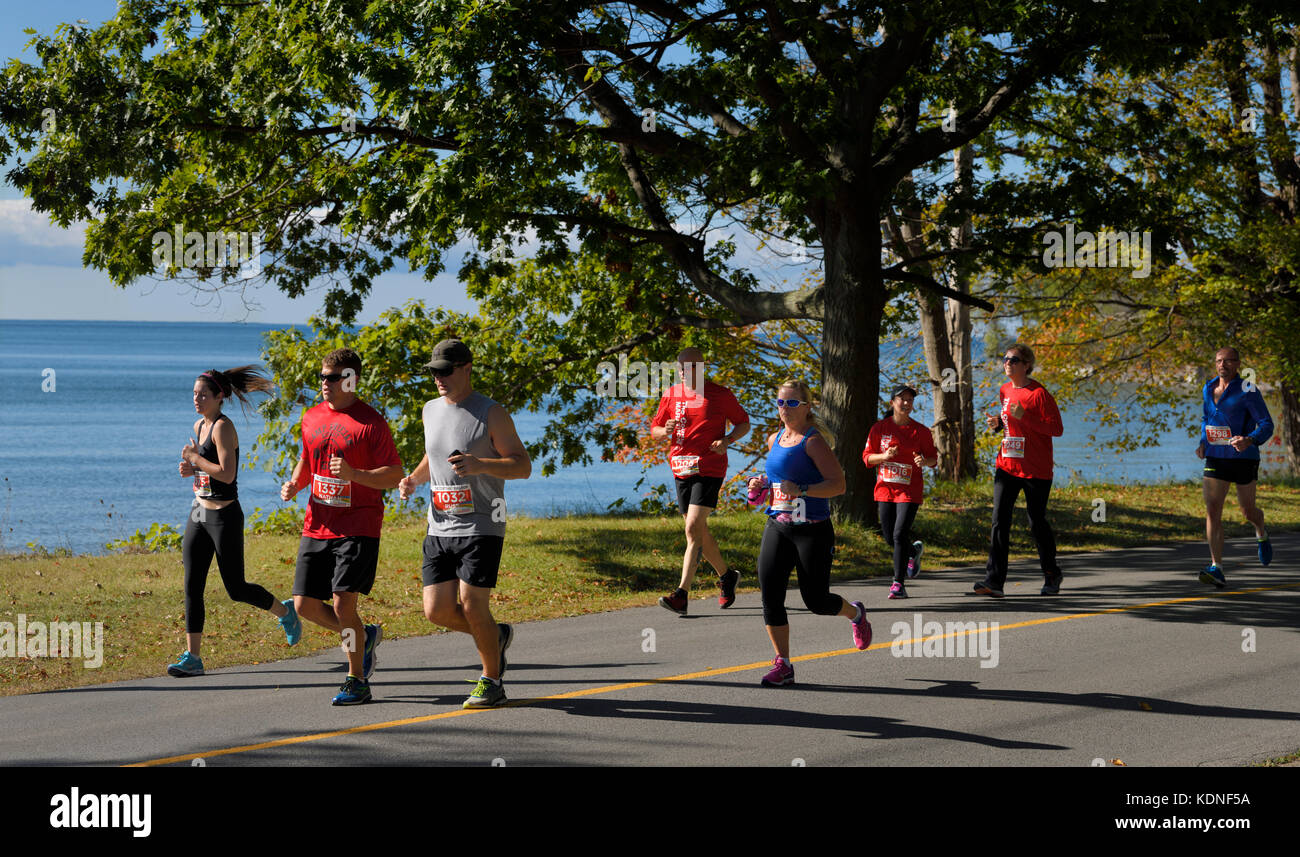 Runners in the Half marathon of the 14th Annual County Marathon Prince