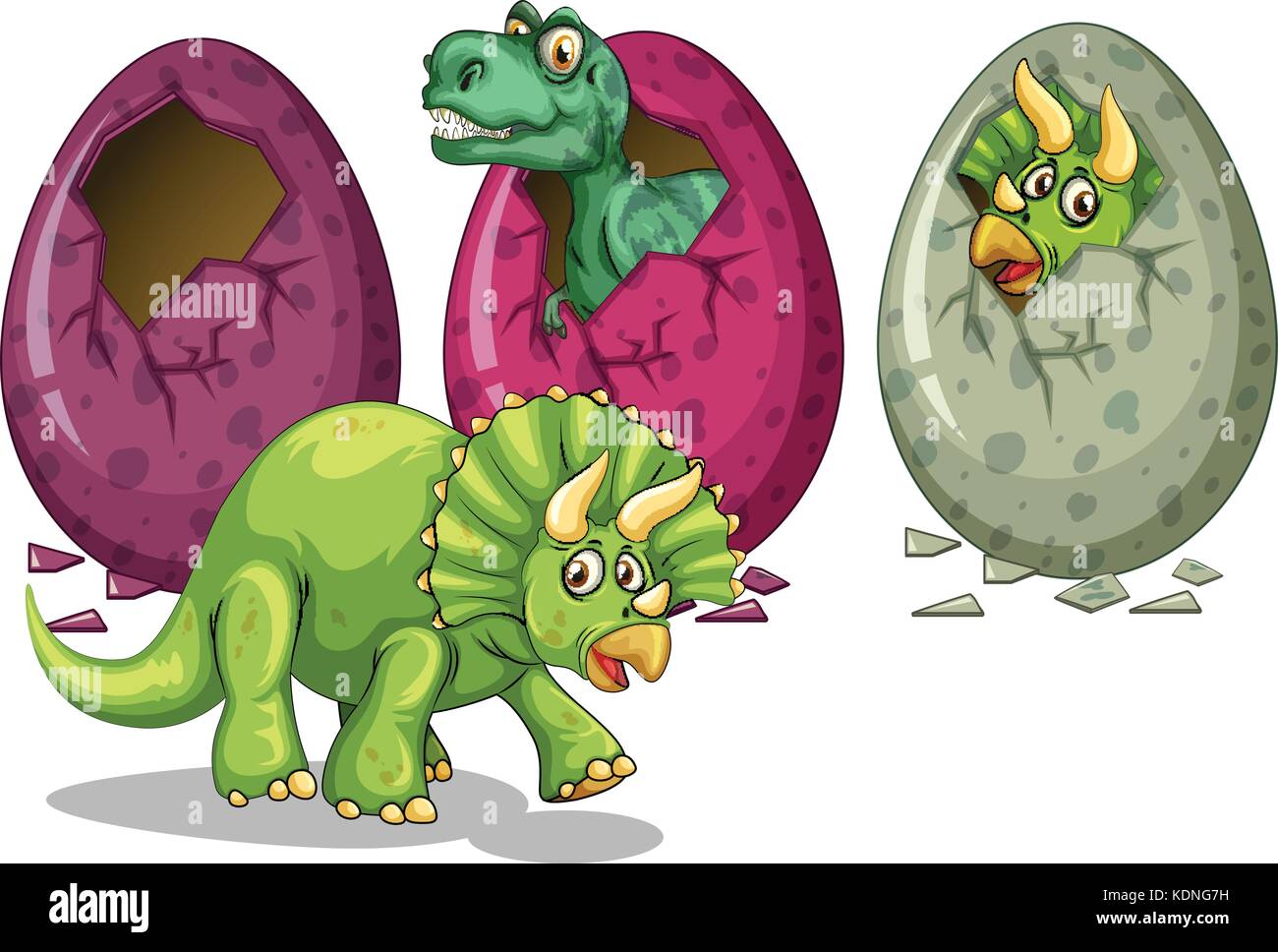 Eggs and many dinosaurs illustration Stock Vector Image & Art Alamy