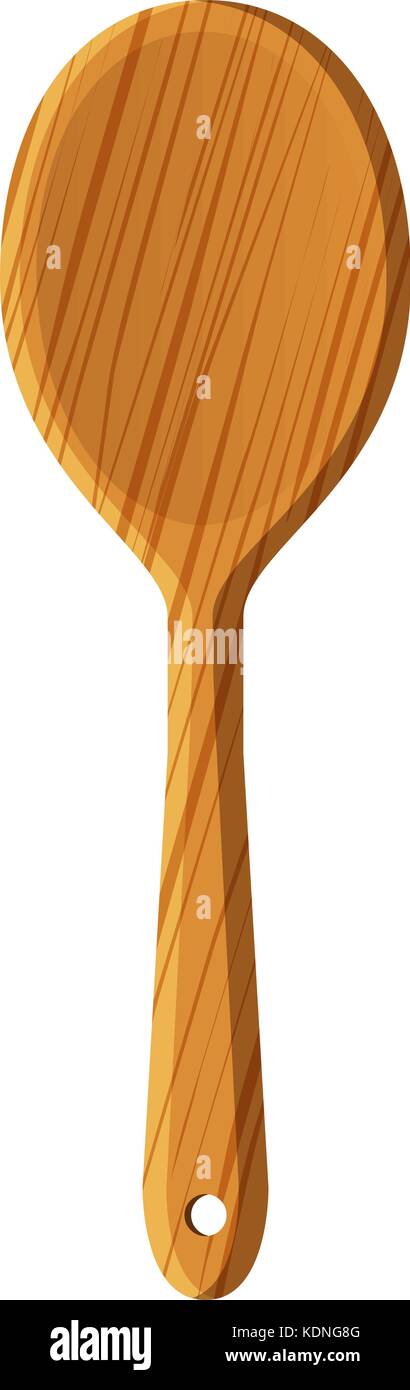 Wooden spoon on white background illustration Stock Vector Image & Art ...