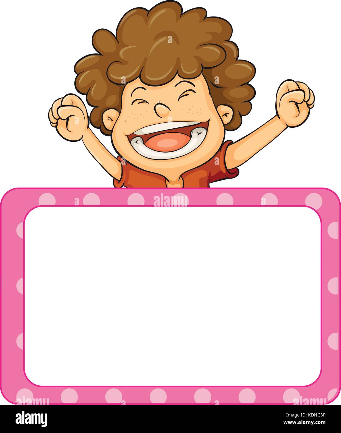 Board template with happy boy illustration Stock Vector Image & Art - Alamy
