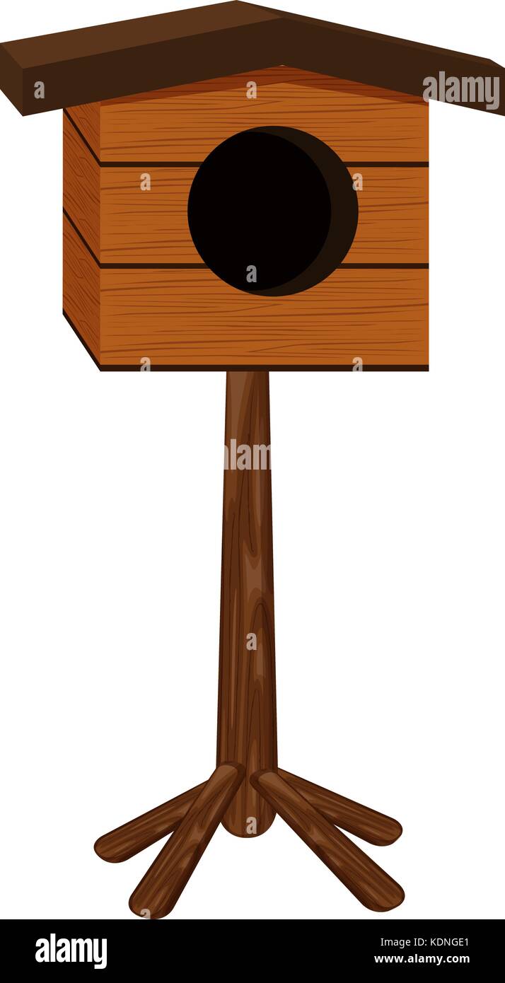 Birdhouse made of wood illustration Stock Vector Image & Art - Alamy