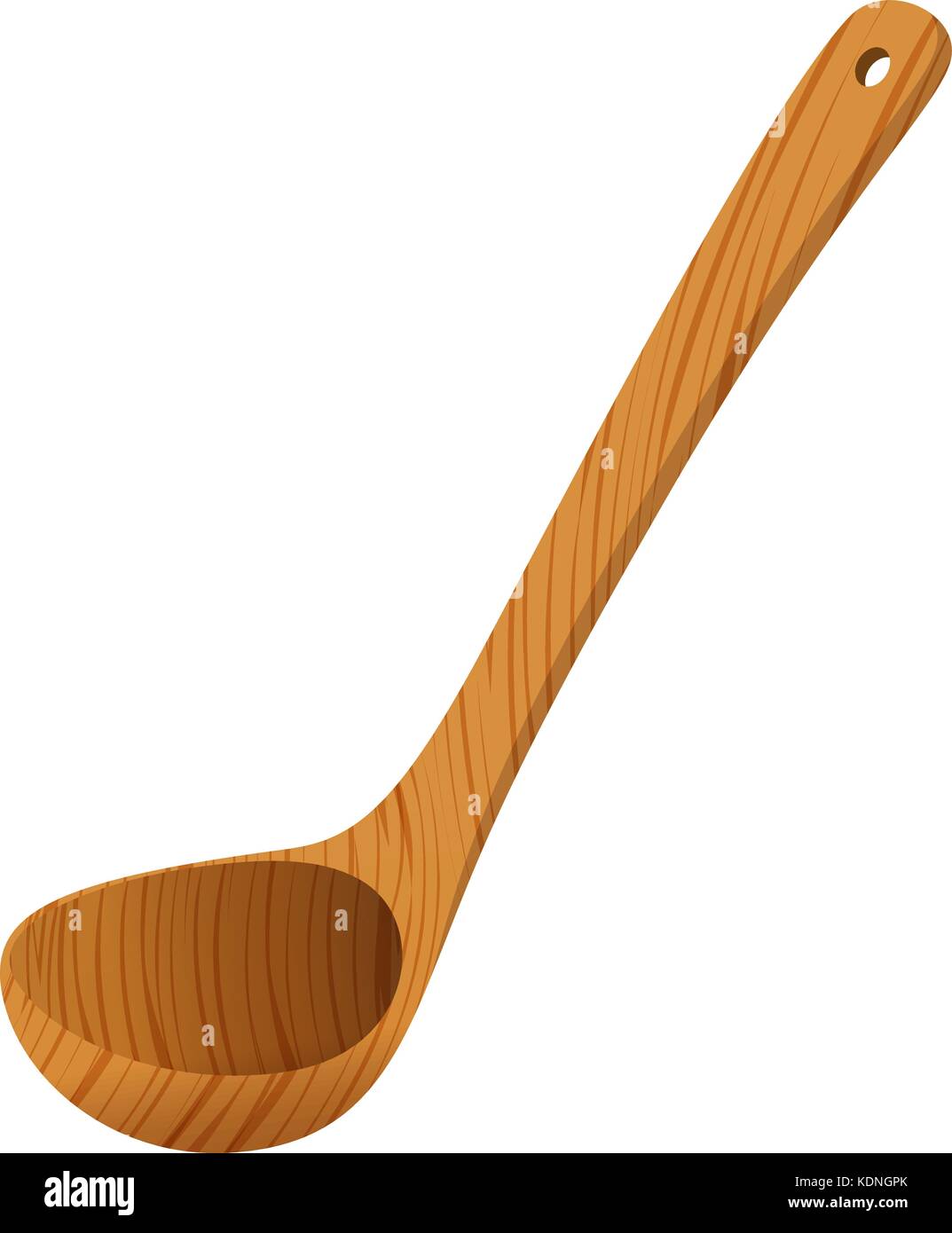 Wooden spoon on white background illustration Stock Vector Image & Art ...