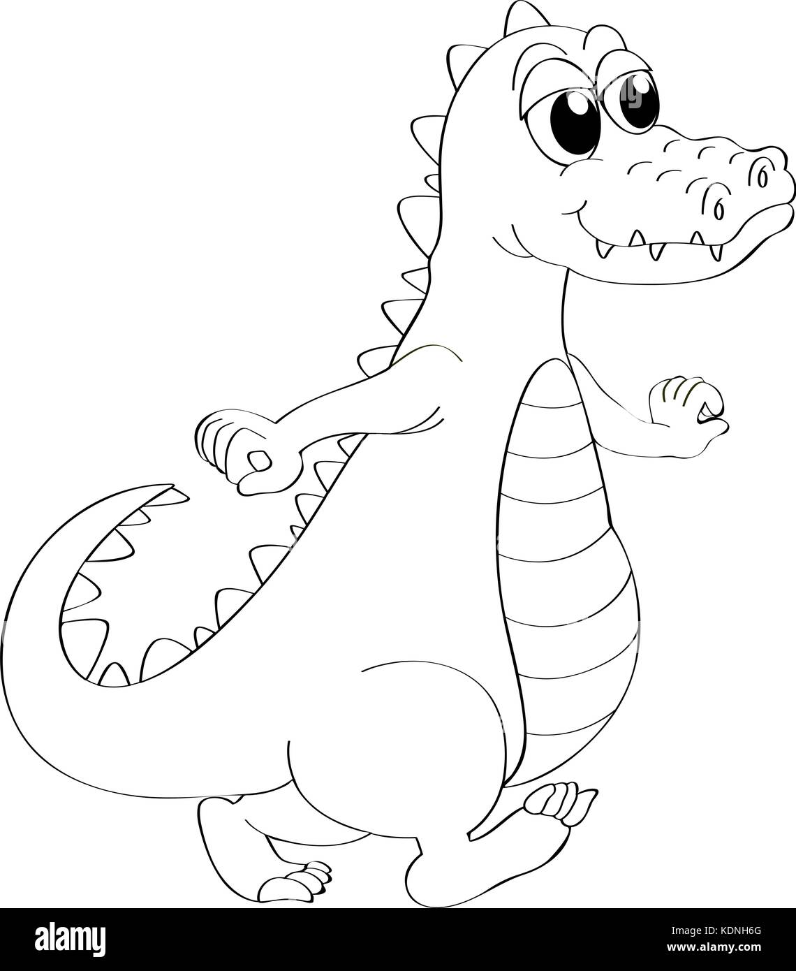 clipart crocodile black and white