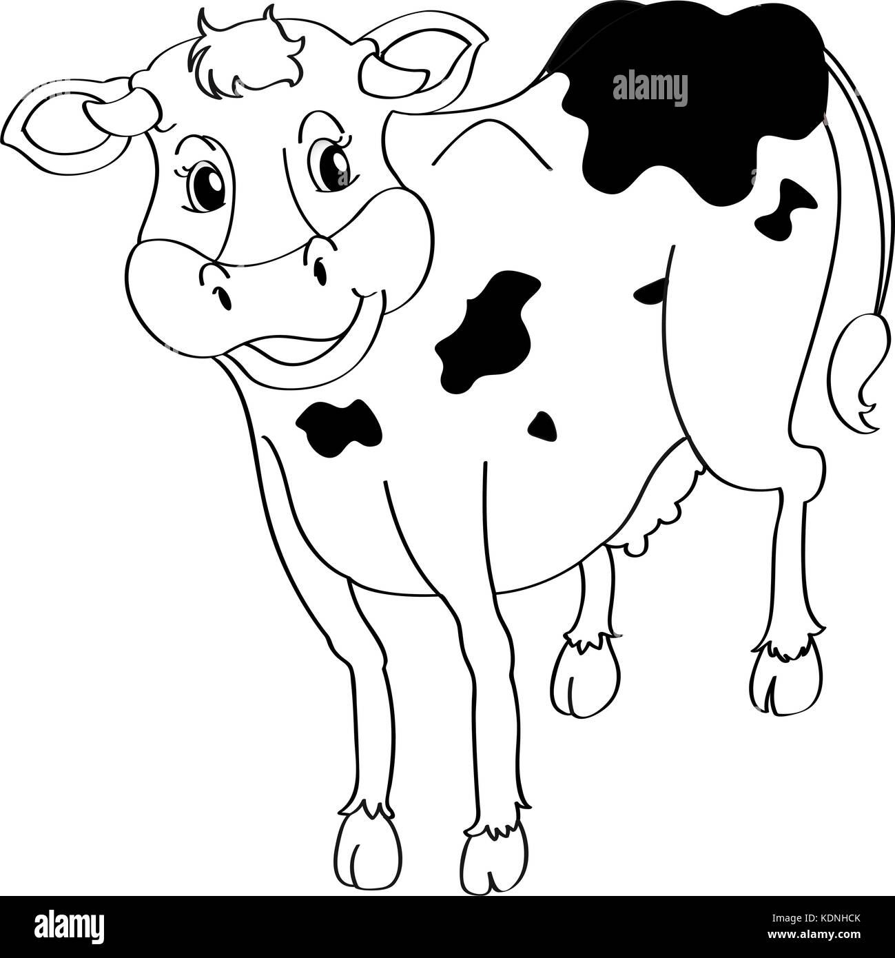 Animal outline for cow illustration Stock Vector Image & Art Alamy