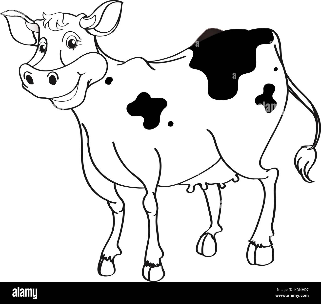 Animal outline for cow illustration Stock Vector Image & Art Alamy