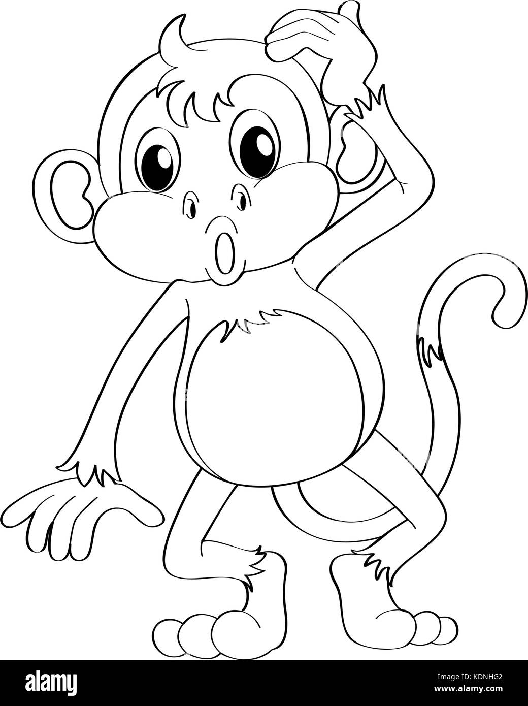 Monkey Outline High Resolution Stock Photography And Images Alamy Search for hand drawn monkey pictures, lovepik.com offers 392358 all free stock images, which updates 100 free pictures daily to make your work professional and easy. https www alamy com stock image animal outline for funny monkey illustration 163358610 html
