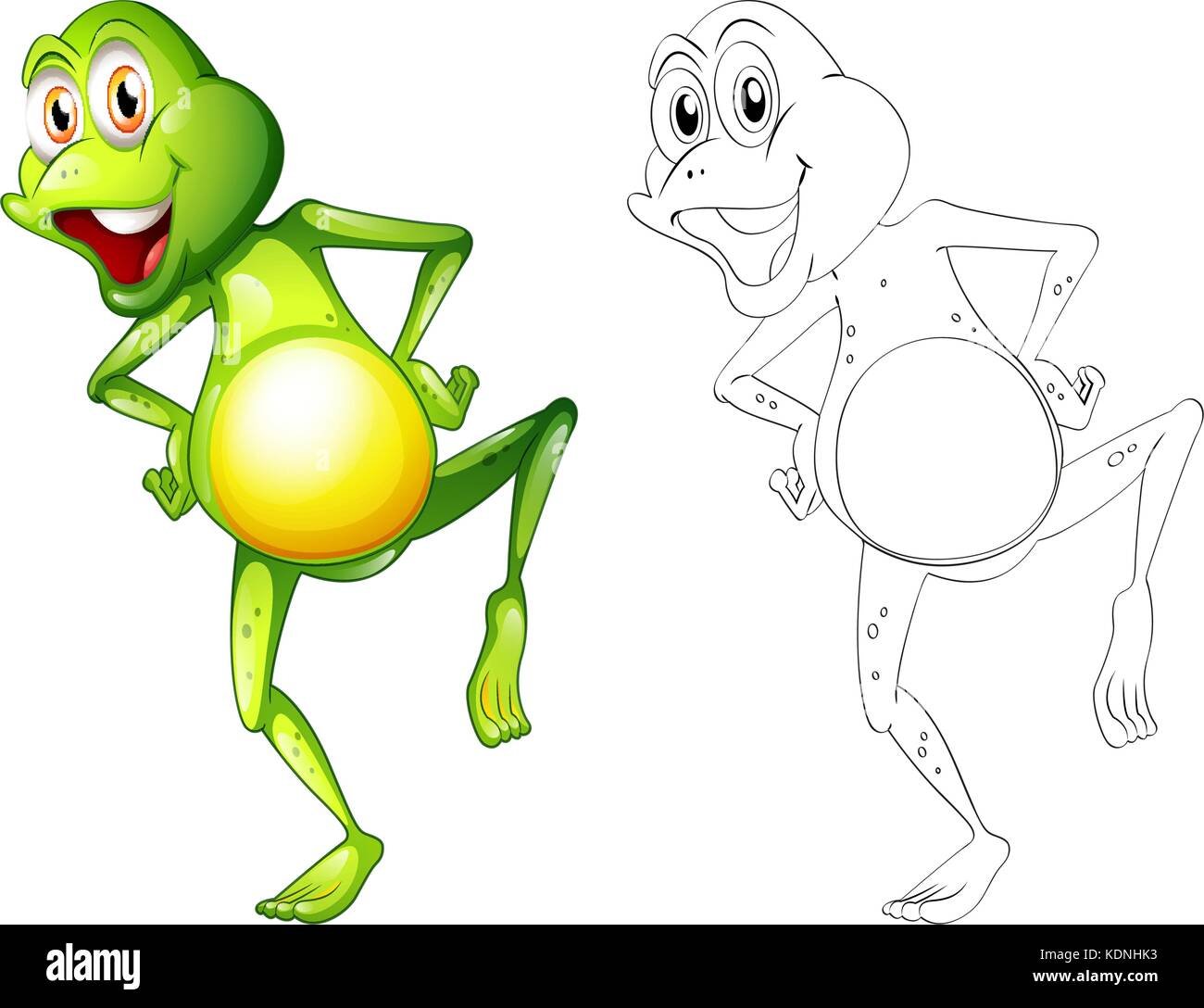 Doodle animal for happy frog illustration Stock Vector Image & Art - Alamy