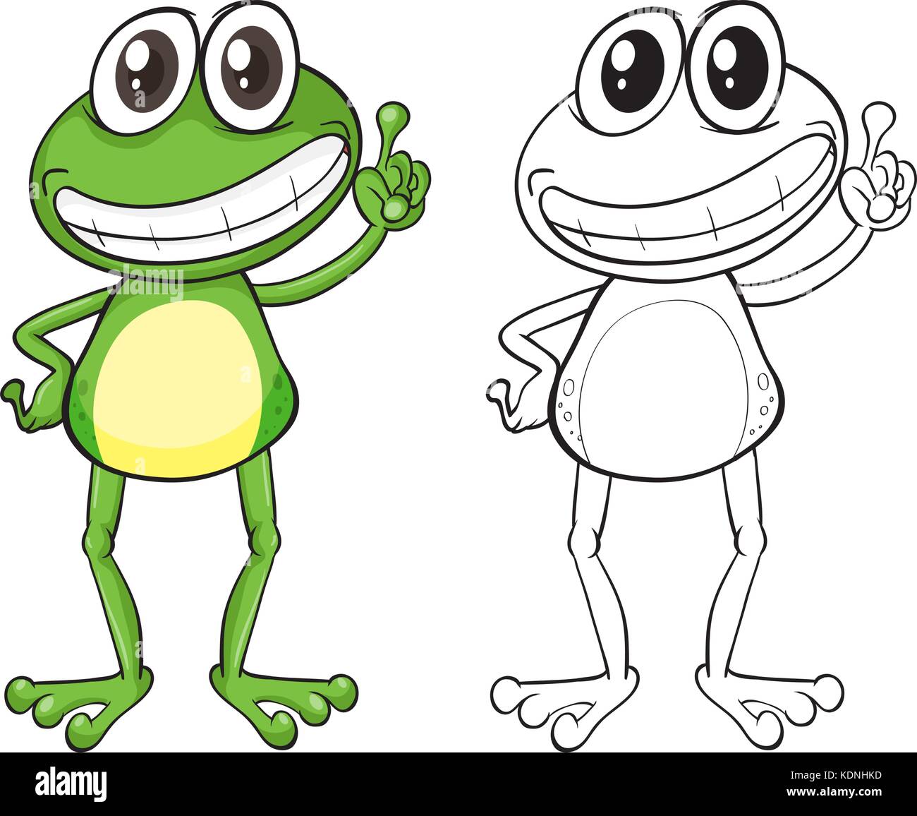 Animal outline for frog standing illustration Stock Vector Image & Art ...