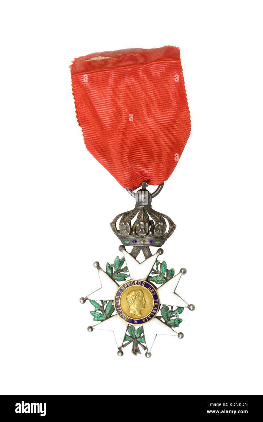 Order of Honour during the period of the Second Empire (1852-70 гг., silver, gold, enamel). France's highest award. It was establish by Napoleon Bonap Stock Photo