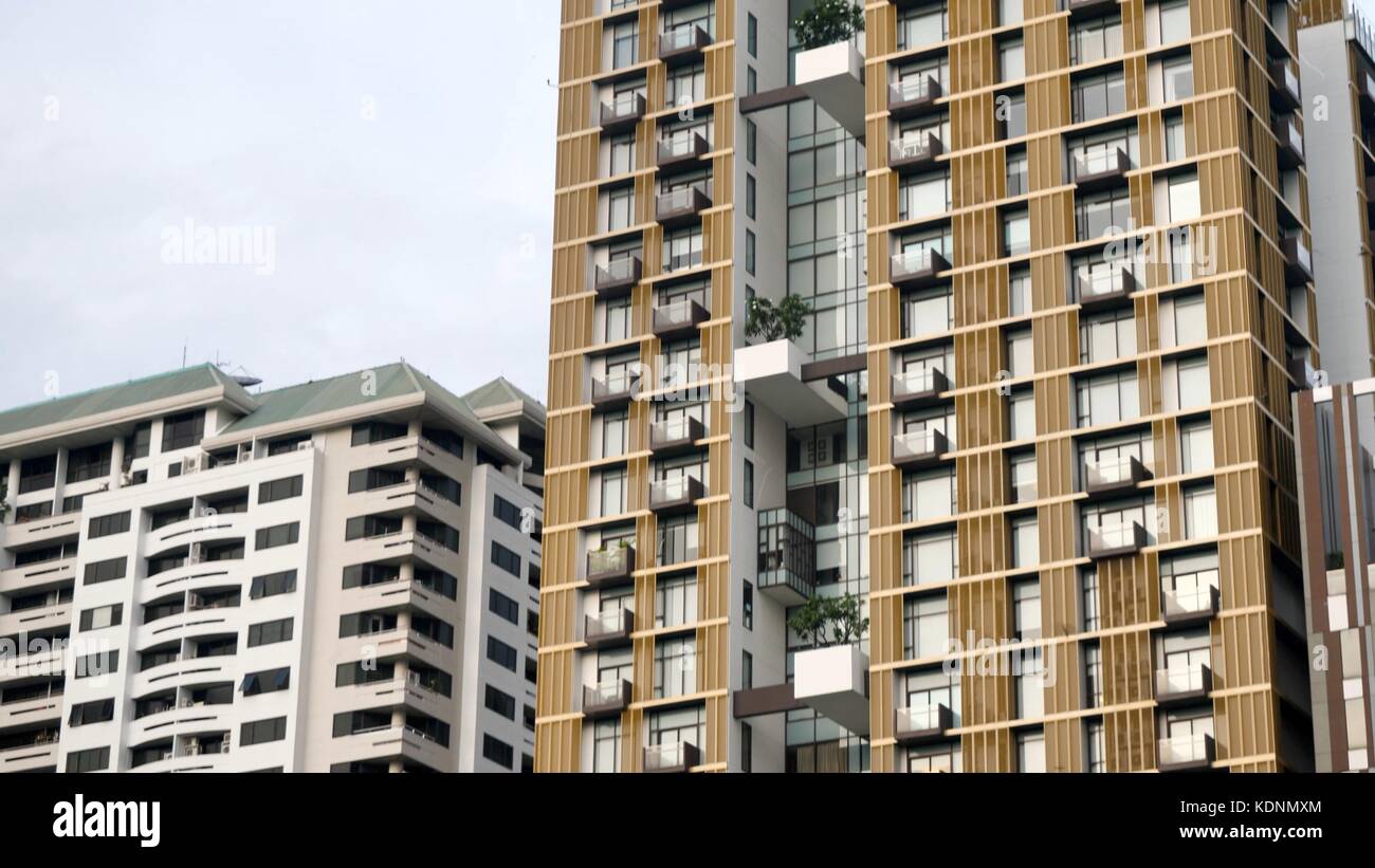 Skyscraper in Bangkok. Cityscape view of Bangkok modern office business ...