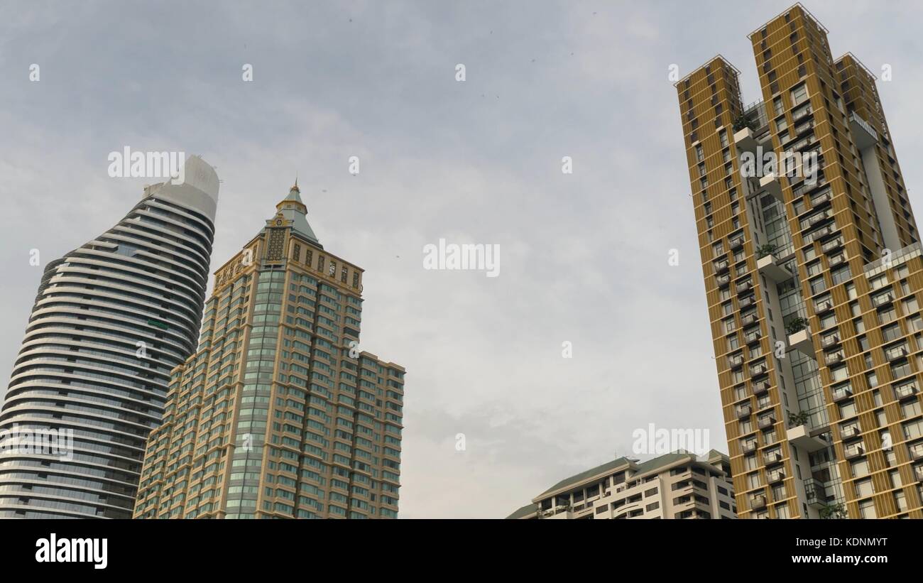 Skyscraper in Bangkok. Cityscape view of Bangkok modern office business ...